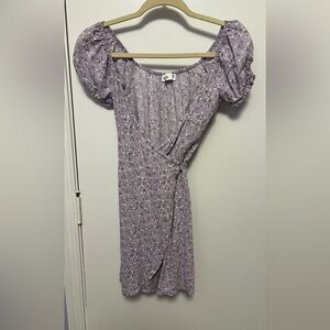 Hollister Purple Floral Midi Dress